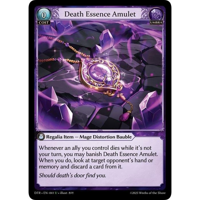 Image for Death Essence Amulet (041) (Distorted Reflections) - Grand Archive TCG