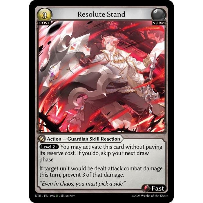 Image for Resolute Stand (085) (Distorted Reflections) - Grand Archive TCG