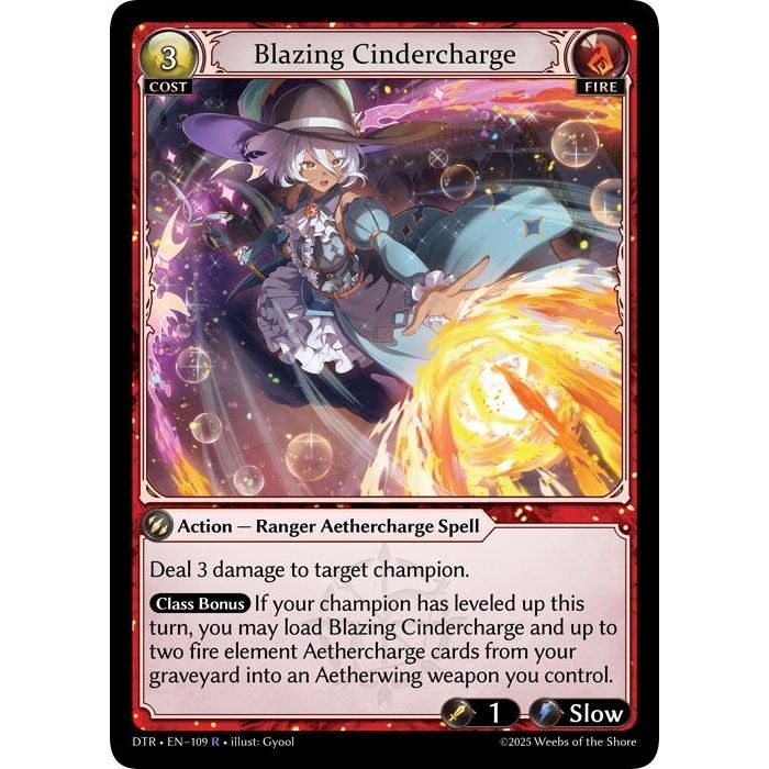 Image for Blazing Cindercharge (109) (Distorted Reflections) - Grand Archive TCG