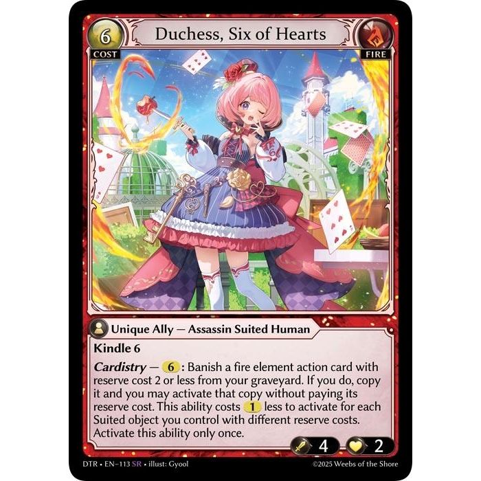 Image for Duchess, Six of Hearts (113) (Distorted Reflections) - Grand Archive TCG