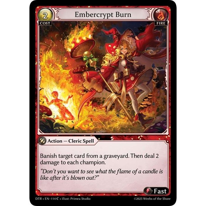 Image for Embercrypt Burn (114) (Distorted Reflections) - Grand Archive TCG