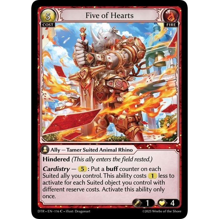 Image for Five of Hearts (116) (Distorted Reflections) - Grand Archive TCG