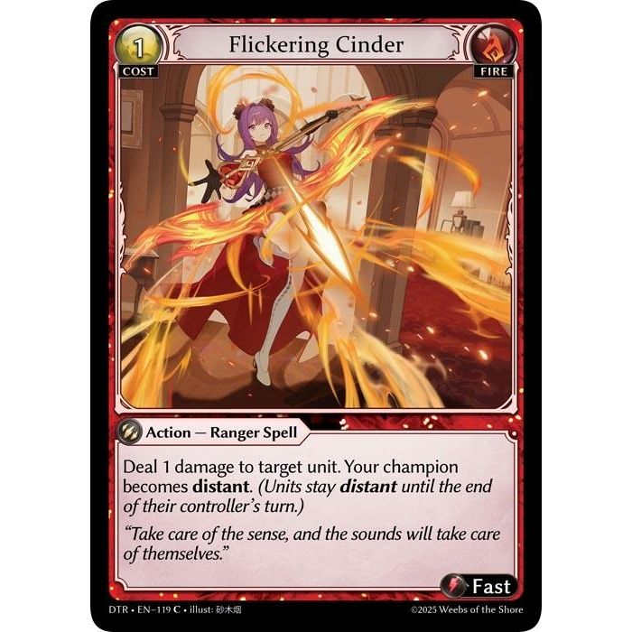 Image for Flickering Cinder (119) (Distorted Reflections) - Grand Archive TCG