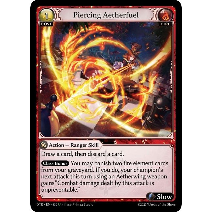 Image for Piercing Aetherfuel (130) (Distorted Reflections) - Grand Archive TCG