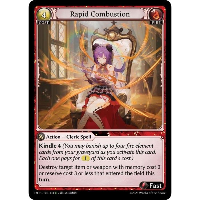 Image for Rapid Combustion (131) (Distorted Reflections) - Grand Archive TCG