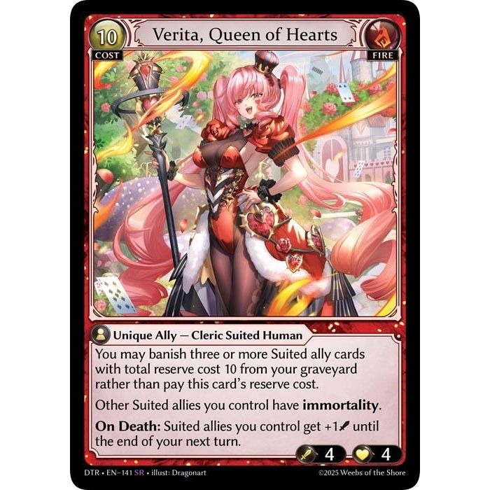 Image for Verita, Queen of Hearts (141) (Distorted Reflections) - Grand Archive TCG