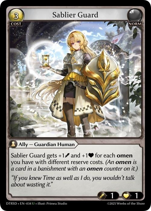Image for Sablier Guard (34) (Distorted Reflections Starter Decks) (DTRSD) - Grand Archive TCG
