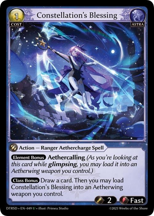 Image for Constellation's Blessing (49) (Distorted Reflections Starter Decks) (DTRSD) - Grand Archive TCG