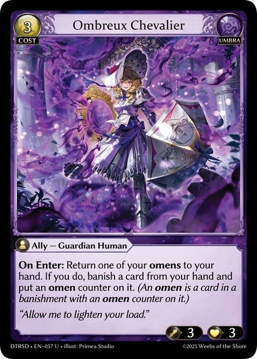 Image for Ombreux Chevalier (57) (Distorted Reflections Starter Decks) (DTRSD) - Grand Archive TCG