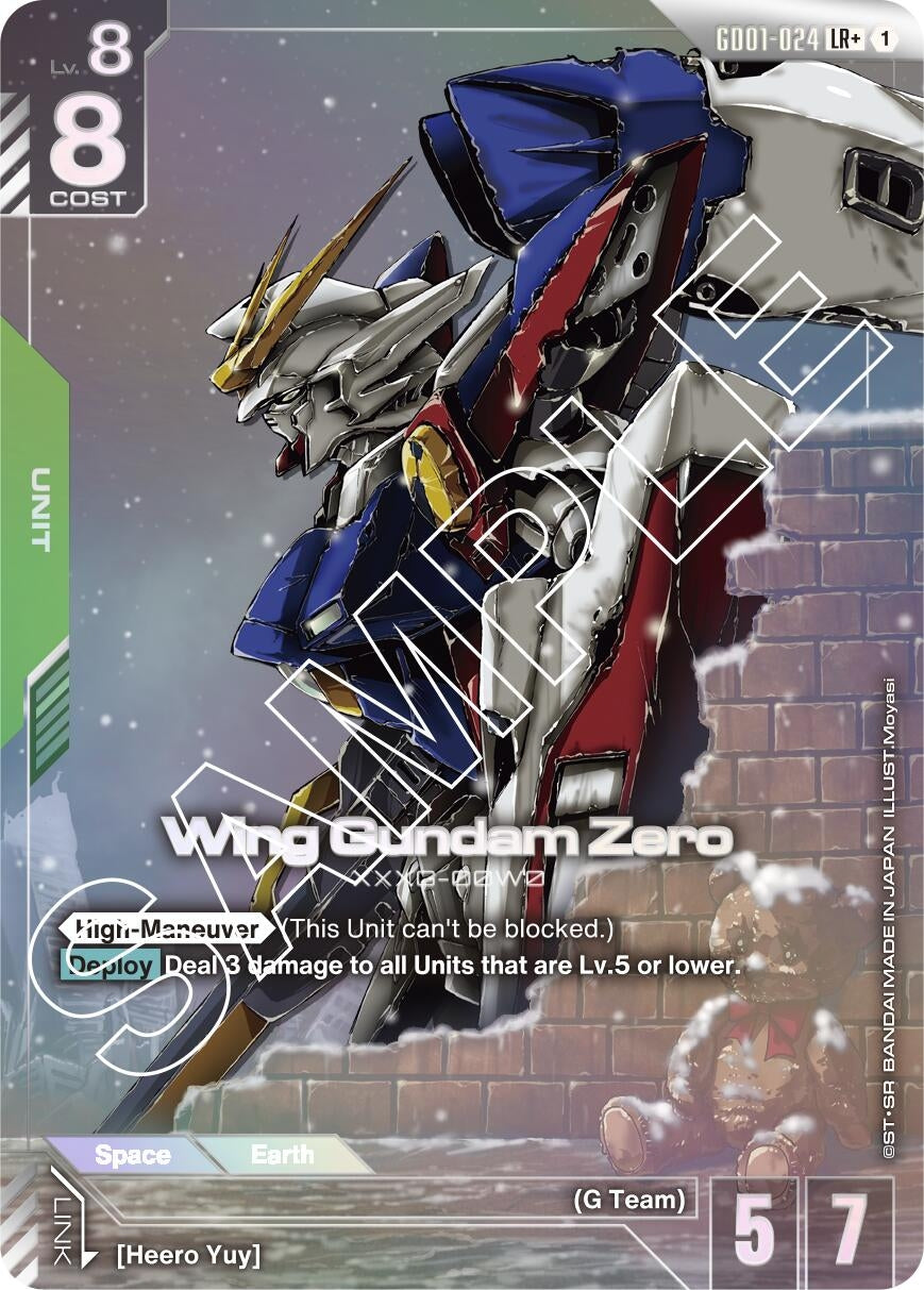 Image for Wing Gundam Zero (LR+) (GD01-024) (Newtype Rising) (GD01) - Gundam Card Game