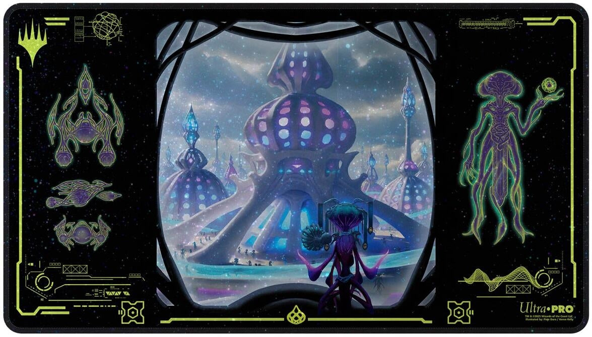 Image for Edge of Eternities Holofoil Playmat - Blue Mythic for Magic: The Gathering - Playmats