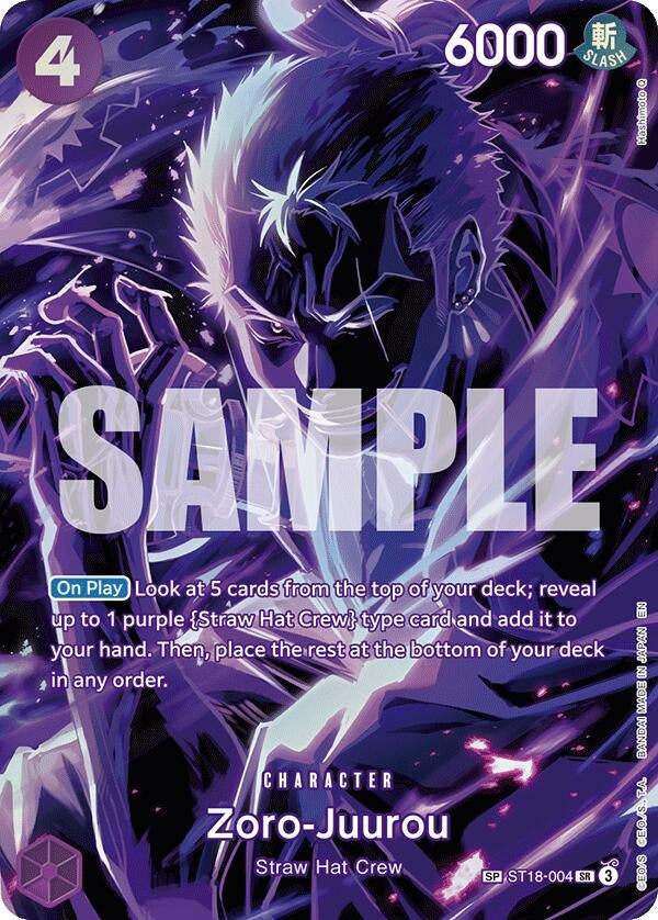 Image for Zoro-Juurou (SP) (ST18-004) (Legacy of the Master) (OP12) - One Piece Card Game