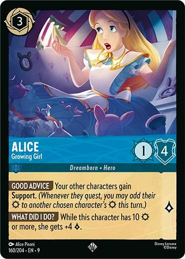 Image for Alice - Growing Girl (160/204) (Fabled) (9) - Disney Lorcana