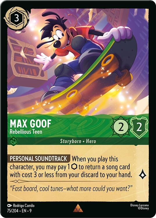 Image for Max Goof - Rebellious Teen (75/204) (Fabled) (9) - Disney Lorcana