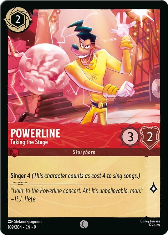 Image for Powerline - Taking the Stage (109/204) (Fabled) (9) - Disney Lorcana