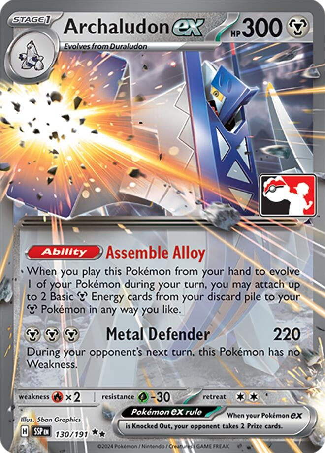 Image for Archaludon ex (130/191) (Prize Pack Series Cards) - Pokemon