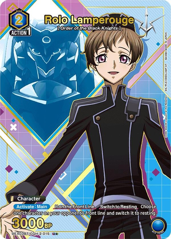 Image for Rolo Lamperouge (015) (U*) (UEX03BT/CGH-2-015) (UEX03BT: CODE GEASS: Lelouch of the Rebellion Vol.2) (UEX03BT) - Union Arena