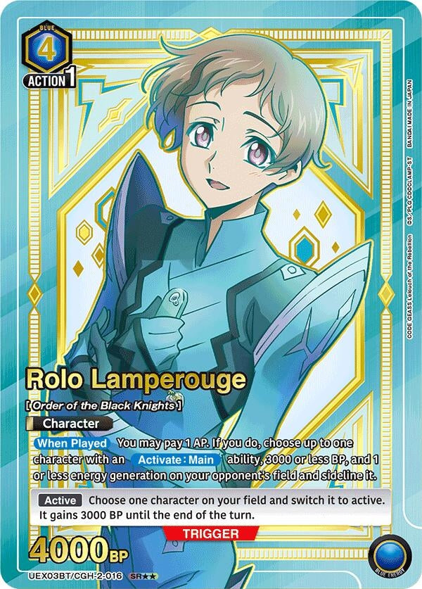 Image for Rolo Lamperouge (016) (SR**) (UEX03BT/CGH-2-016) (UEX03BT: CODE GEASS: Lelouch of the Rebellion Vol.2) (UEX03BT) - Union Arena