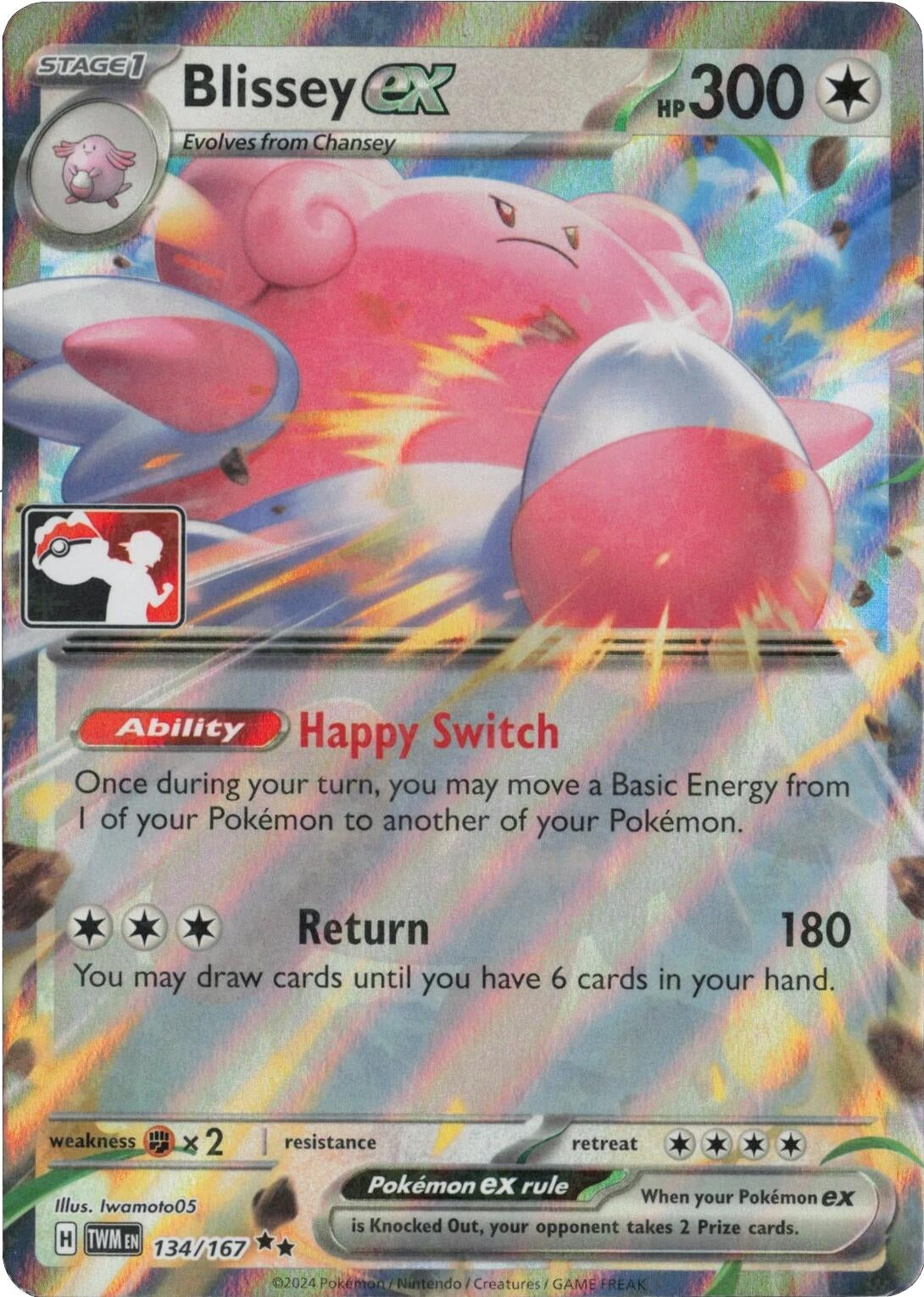 Image for Blissey ex (134/167) (Prize Pack Series Cards) - Pokemon