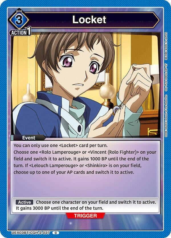 Image for Locket (UEX03BT/CGH-2-037) (UEX03BT: CODE GEASS: Lelouch of the Rebellion Vol.2) (UEX03BT) - Union Arena