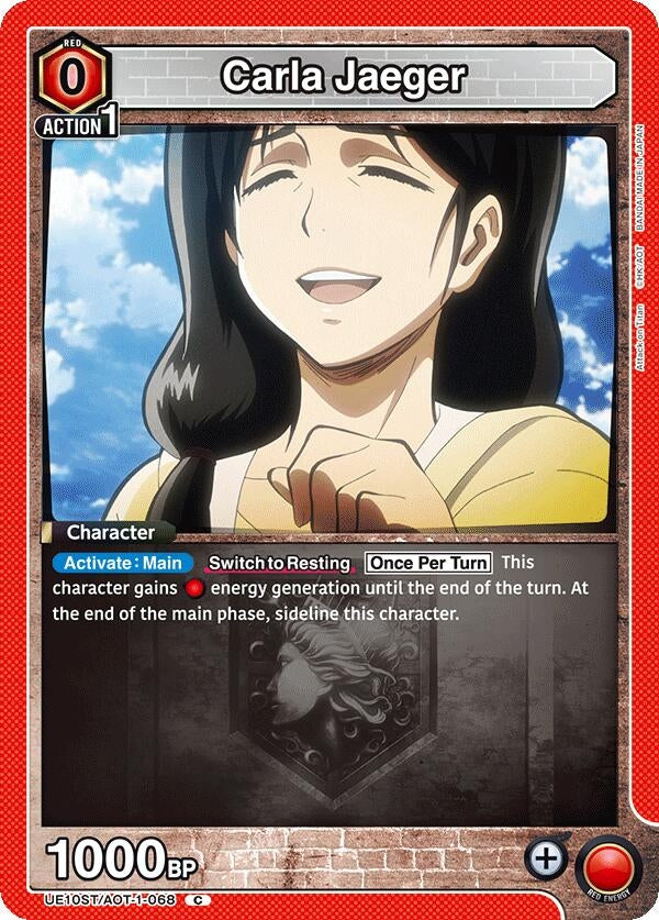 Image for Carla Jaeger (UE10ST/AOT-1-068) (UE10ST: Attack on Titan Starter Deck) (UE10ST) - Union Arena