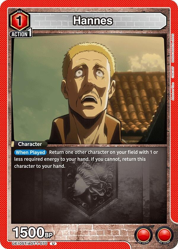 Image for Hannes (UE10ST/AOT-1-070) (UE10ST: Attack on Titan Starter Deck) (UE10ST) - Union Arena