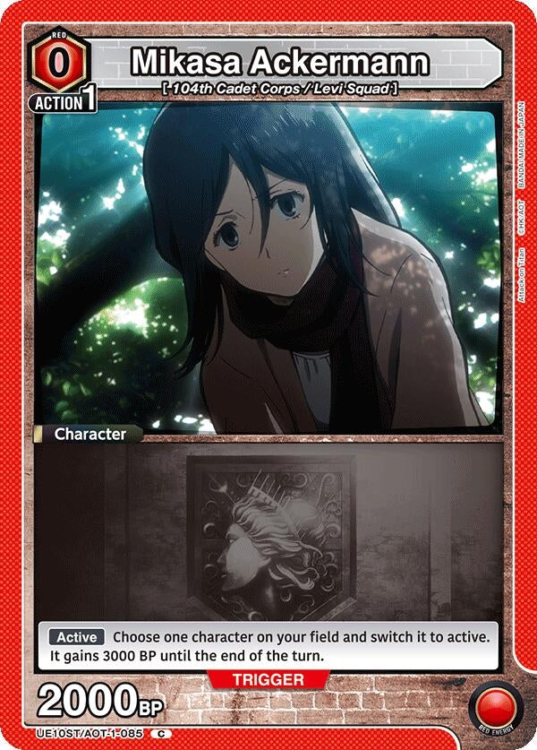 Image for Mikasa Ackermann (085) (UE10ST/AOT-1-085) (UE10ST: Attack on Titan Starter Deck) (UE10ST) - Union Arena