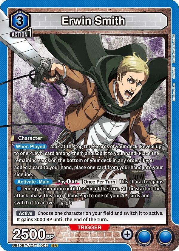 Image for Erwin Smith (002) (UE10BT/AOT-1-002) (UE10BT: Attack on Titan) (UE10BT) - Union Arena