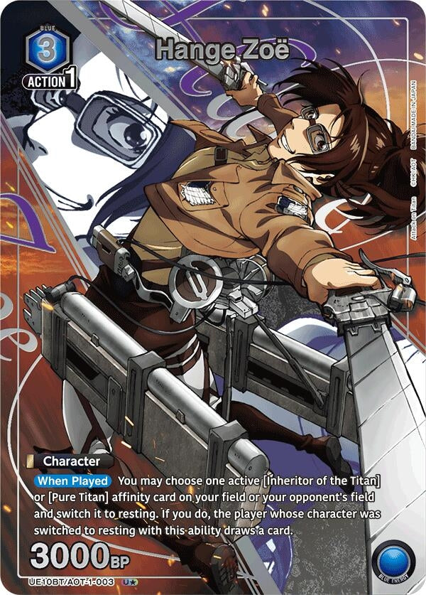 Image for Hange Zoe (003) (U*) (UE10BT/AOT-1-003) (UE10BT: Attack on Titan) (UE10BT) - Union Arena