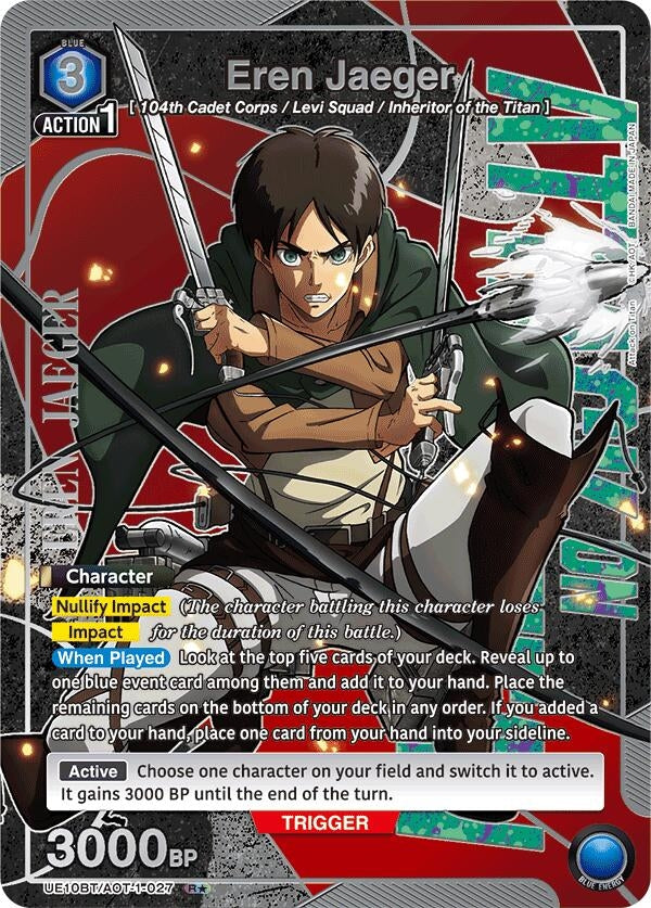 Image for Eren Jaeger (027) (R*) (UE10BT/AOT-1-027) (UE10BT: Attack on Titan) (UE10BT) - Union Arena