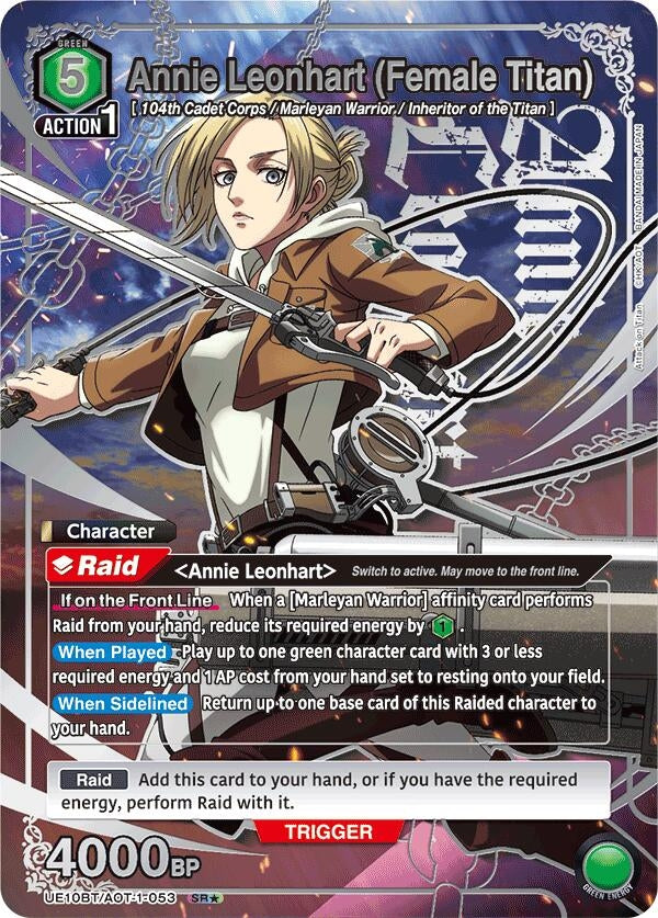 Image for Annie Leonhart (Female Titan) (SR*) (UE10BT/AOT-1-053) (UE10BT: Attack on Titan) (UE10BT) - Union Arena