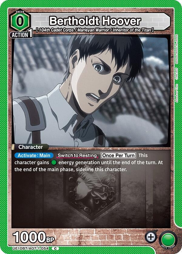 Image for Bertholdt Hoover (054) (UE10BT/AOT-1-054) (UE10BT: Attack on Titan) (UE10BT) - Union Arena