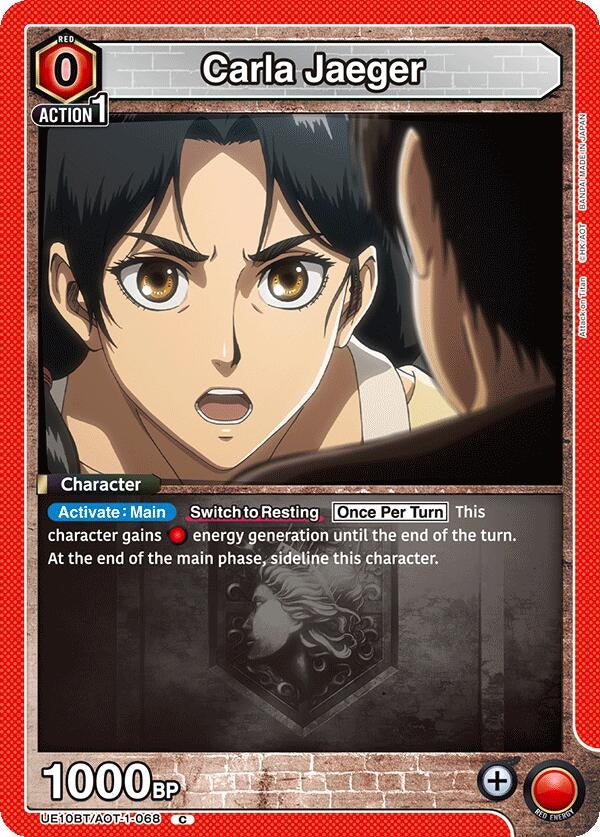 Image for Carla Jaeger (UE10BT/AOT-1-068) (UE10BT: Attack on Titan) (UE10BT) - Union Arena