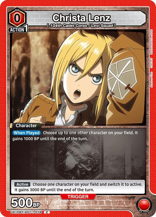 Image for Christa Lenz (UE10BT/AOT-1-078) (UE10BT: Attack on Titan) (UE10BT) - Union Arena
