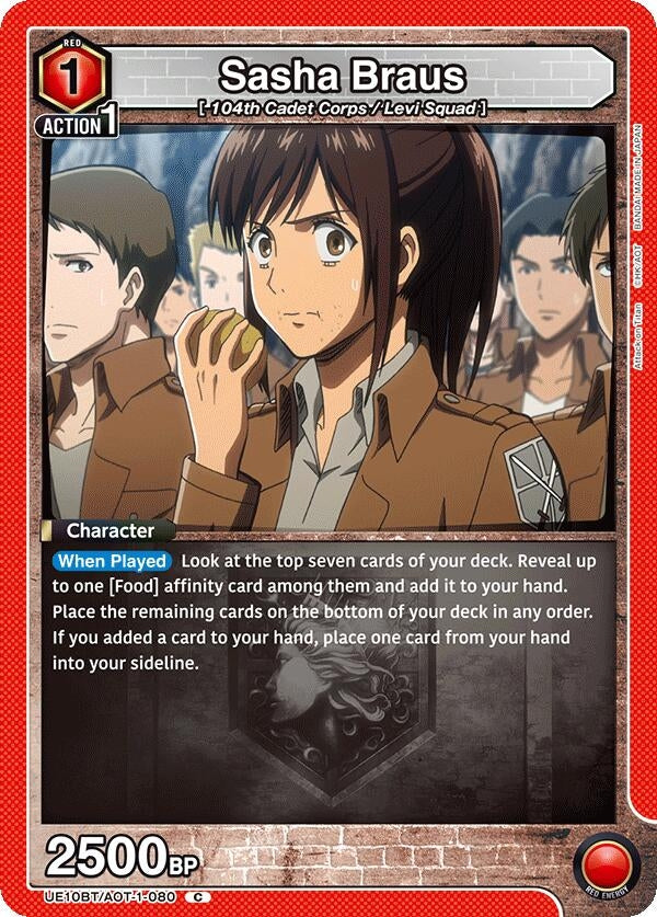 Image for Sasha Braus (080) (UE10BT/AOT-1-080) (UE10BT: Attack on Titan) (UE10BT) - Union Arena