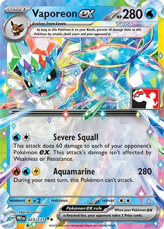 Image for Vaporeon ex (023/131) (Prize Pack Series Cards) - Pokemon