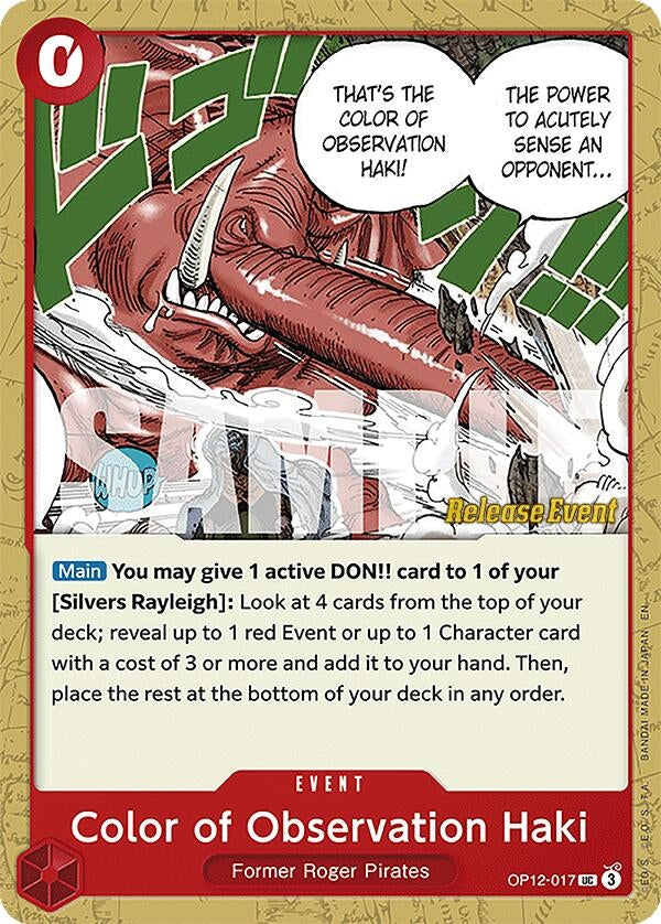 Image for Color of Observation Haki (OP12-017) (Legacy of the Master Release Event Cards) (OP12 RE) - One Piece Card Game