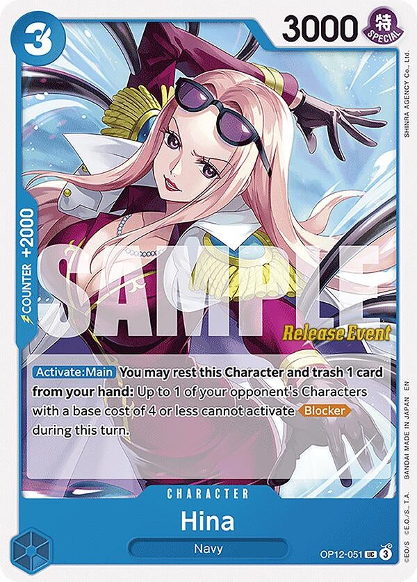 Image for Hina (OP12-051) (Legacy of the Master Release Event Cards) (OP12 RE) - One Piece Card Game
