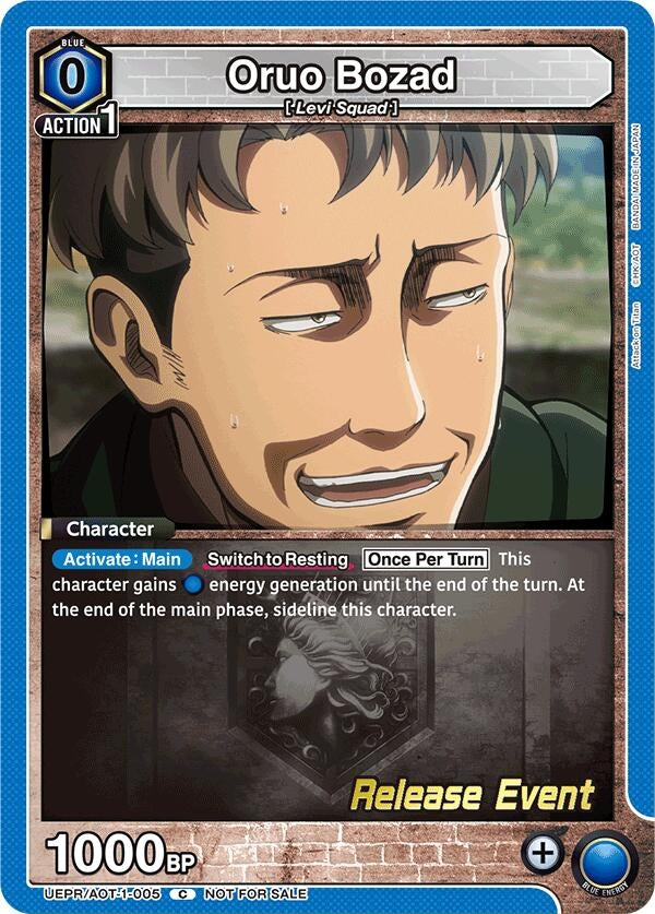 Image for Oruo Bozad (UEPR/AOT-1-005) (UE10BT: Attack on Titan Release Event Cards) (UE10BT_RE) - Union Arena