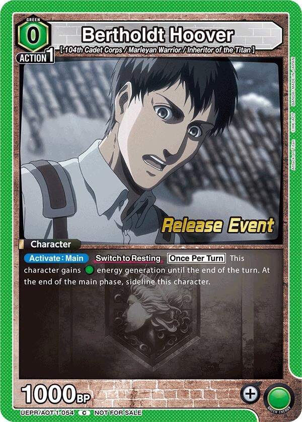 Image for Bertholdt Hoover (054) (UEPR/AOT-1-054) (UE10BT: Attack on Titan Release Event Cards) (UE10BT_RE) - Union Arena