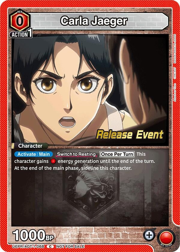 Image for Carla Jaeger (UEPR/AOT-1-068) (UE10BT: Attack on Titan Release Event Cards) (UE10BT_RE) - Union Arena