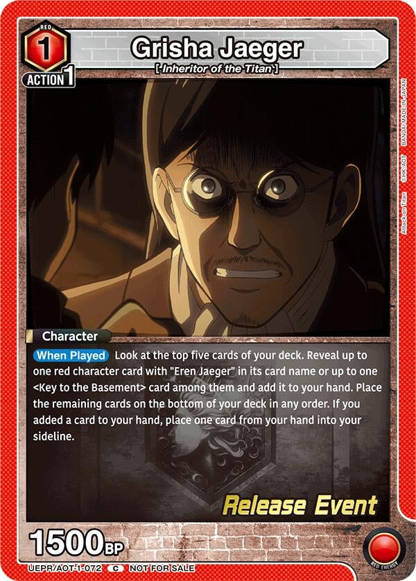 Image for Grisha Jaeger (UEPR/AOT-1-072) (UE10BT: Attack on Titan Release Event Cards) (UE10BT_RE) - Union Arena