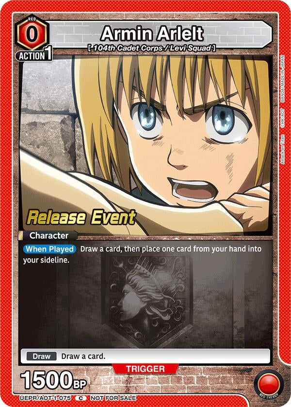 Image for Armin Arlelt (075) (UEPR/AOT-1-075) (UE10BT: Attack on Titan Release Event Cards) (UE10BT_RE) - Union Arena