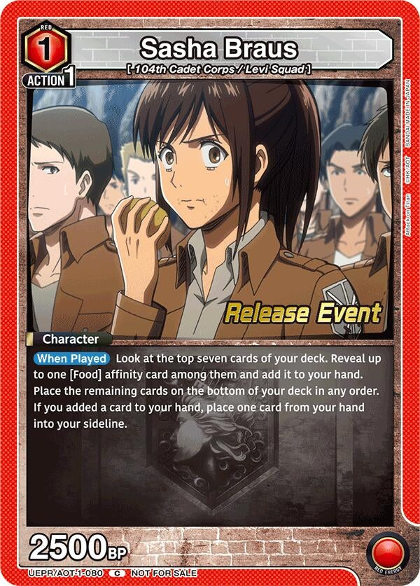 Image for Sasha Braus (080) (UEPR/AOT-1-080) (UE10BT: Attack on Titan Release Event Cards) (UE10BT_RE) - Union Arena