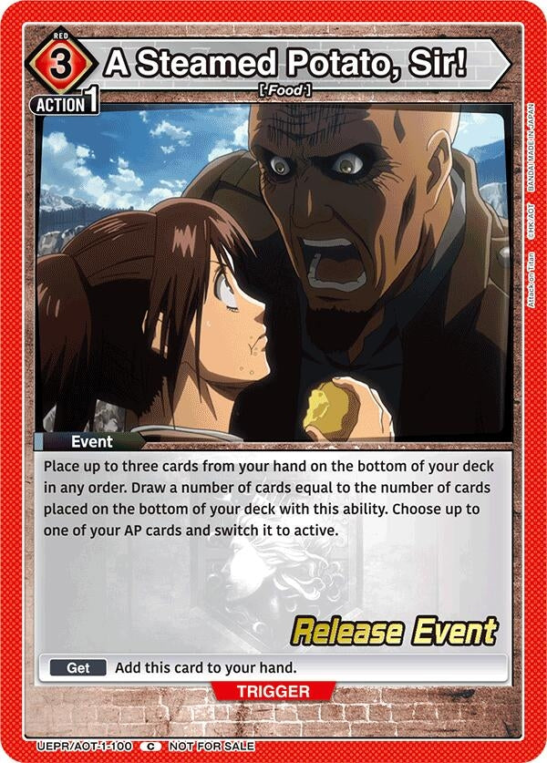 Image for A Steamed Potato, Sir! (UEPR/AOT-1-100) (UE10BT: Attack on Titan Release Event Cards) (UE10BT_RE) - Union Arena