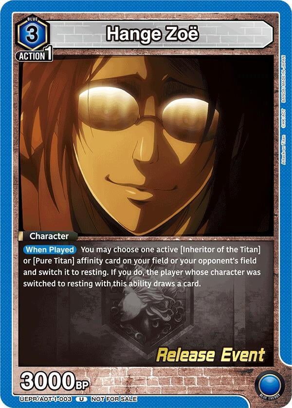 Image for Hange Zoe (003) (UEPR/AOT-1-003) (UE10BT: Attack on Titan Release Event Cards) (UE10BT_RE) - Union Arena