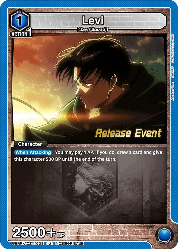 Image for Levi (008) (UEPR/AOT-1-008) (UE10BT: Attack on Titan Release Event Cards) (UE10BT_RE) - Union Arena