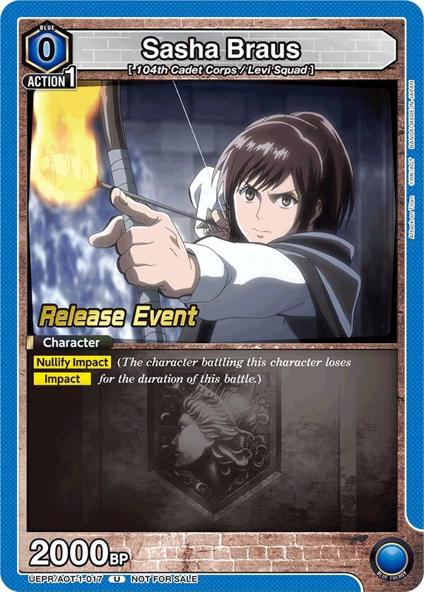 Image for Sasha Braus (017) (UEPR/AOT-1-017) (UE10BT: Attack on Titan Release Event Cards) (UE10BT_RE) - Union Arena