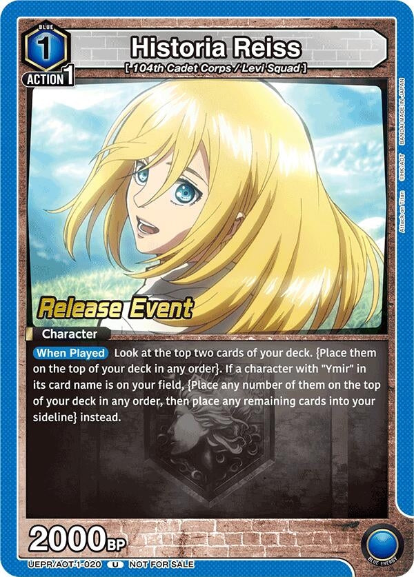 Image for Historia Reiss (020) (UEPR/AOT-1-020) (UE10BT: Attack on Titan Release Event Cards) (UE10BT_RE) - Union Arena