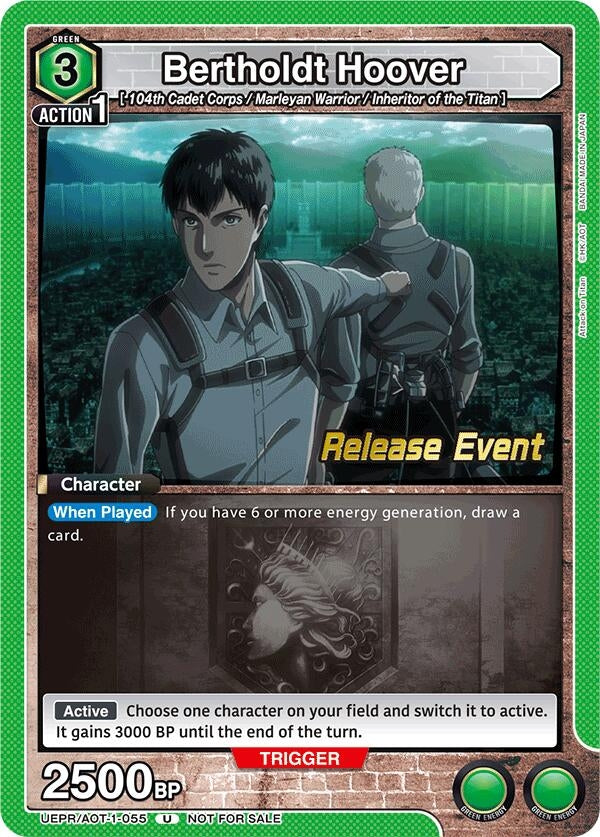 Image for Bertholdt Hoover (055) (UEPR/AOT-1-055) (UE10BT: Attack on Titan Release Event Cards) (UE10BT_RE) - Union Arena